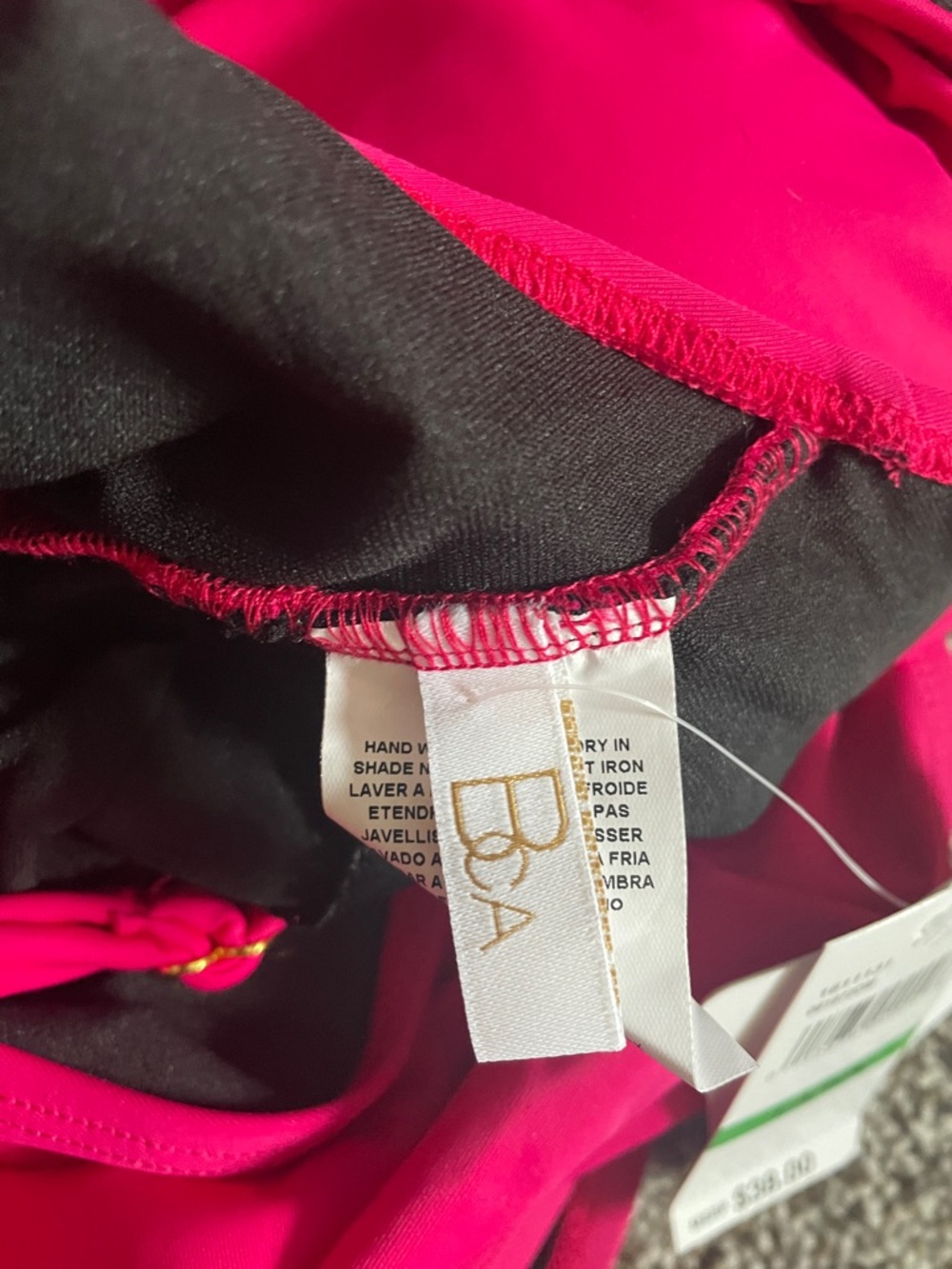 Fuchsia One-Piece Swimsuit with Waist Tie - Picture 8 of 10